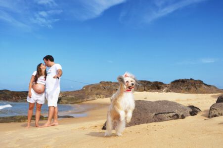 Ensaio Gestante. Locação: Praia do Xaréu - Cabo.